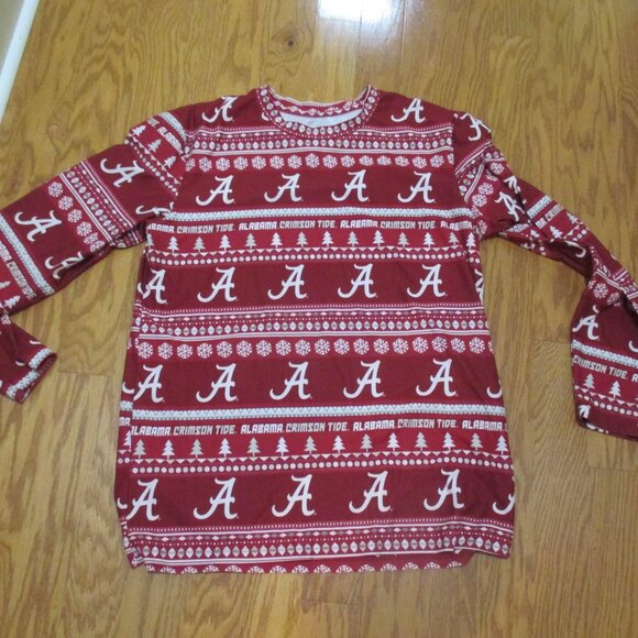 Alabama Crimson Tide red long sleep shirt long Sleeve Size L with A logo - Picture 3 of 6